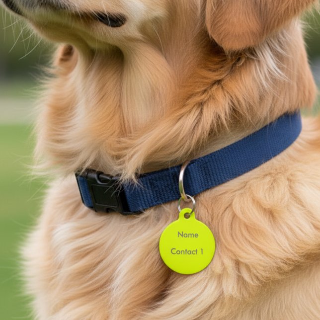 fluorescent yellow -personalised  pet tag (Creator Uploaded)