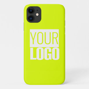 fluorescent yellow solid colour -add your bold log Case-Mate iPhone case