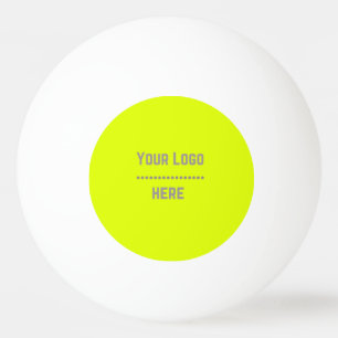 fluorescent yellow - your logo ping pong ball
