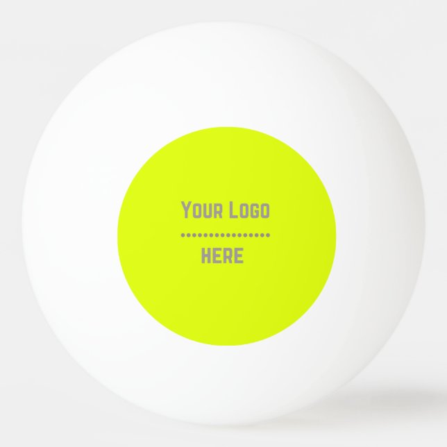 fluorescent  yellow - your  logo ping pong ball (Back)