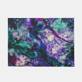 Fluorite Crystal Geode Marble Abstract Doormat