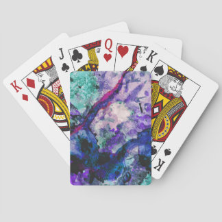Fluorite Crystal Geode Marble Abstract Playing Cards