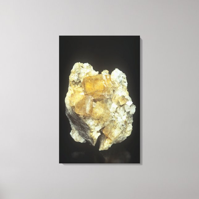 Fluorite crystals on Calcite Canvas Print (Front)