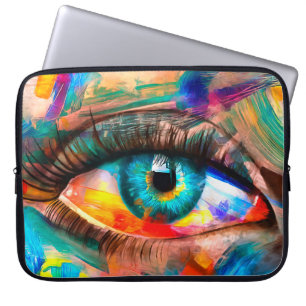 “Fluorite” - oil painting. Conceptual abstract pic Laptop Sleeve
