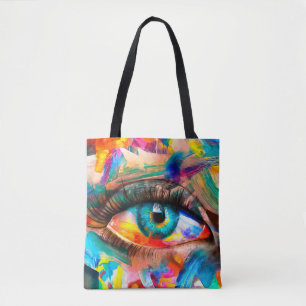 “Fluorite” - oil painting. Conceptual abstract pic Tote Bag