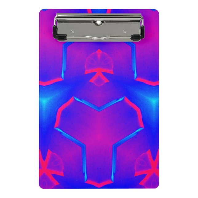Fluoro Blue and Pink Mini Clipboard (Front)