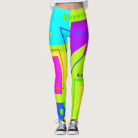 FLUORO GREEN EIGHTIES ERA SHAPE PATTERN 80S NEON
