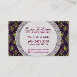 Fluro Green Space Science New Age Business Card