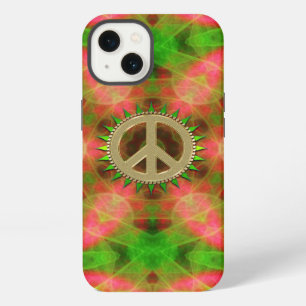 Fluro Hexagon Gold Peace Sign iPad Air Case
