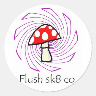 flush logo classic round sticker