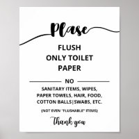 Flush Only toilet paper