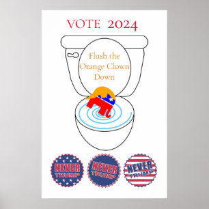 Flush The Orange Clown Thunder_Cove Poster