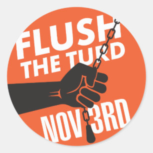 Flush the T*** 3-inch Stickers