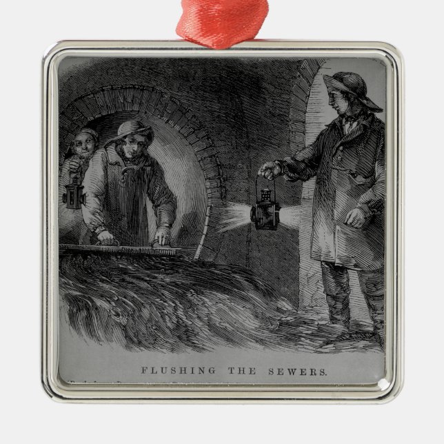 Flushing the Sewers Metal Tree Decoration (Front)