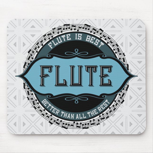 Flute Best Music Note Circle Mouse Pad (Front)