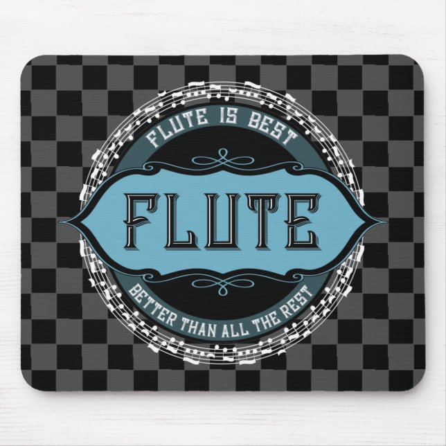 Flute Best Music Note Circle Mouse Pad (Front)