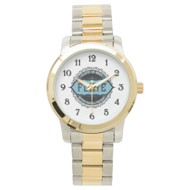 Flute Best Music Note Circle Watch (Front)