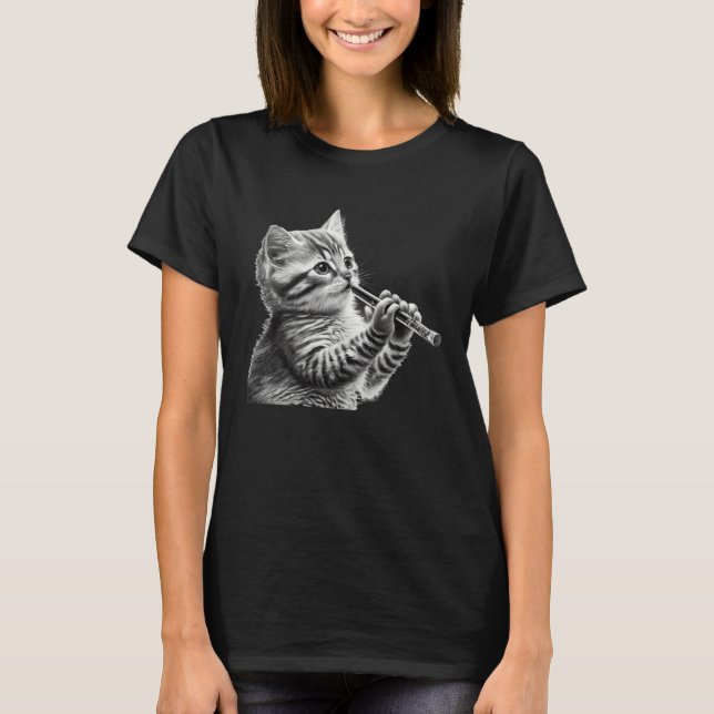 Flute Cat 1 T-Shirt (Front)