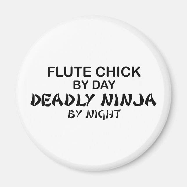 Flute Chick Deadly Ninja by Night Magnet (Front)