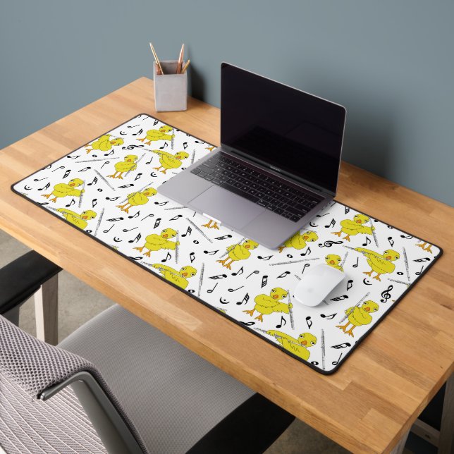 Flute Chick Music Notes Desk Mat (Office 2)