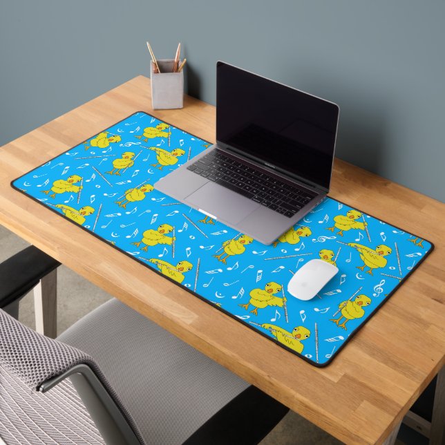 Flute Chick Music Notes Desk Mat (Office 2)