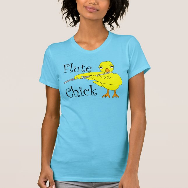 Flute Chick Text T-Shirt (Front)