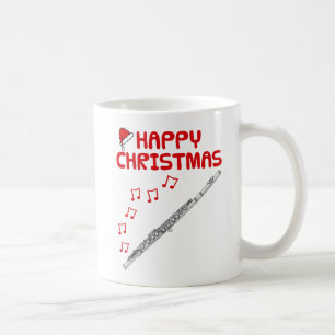 Flute Christmas Flautist Musician Music Teacher Coffee Mug