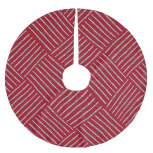 Flute Crosshatch Brushed Polyester Tree Skirt