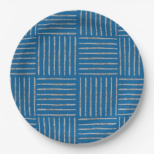 Flute Crosshatch Paper Plate