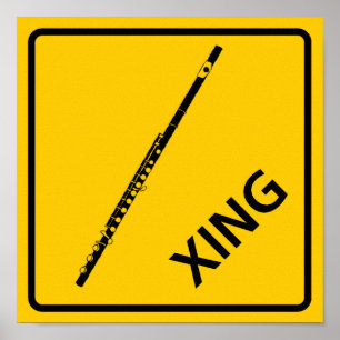 Flute Crossing Highway Sign