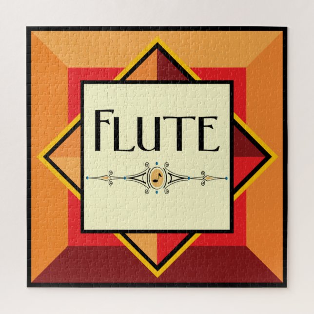 Flute Decorative Block Jigsaw Puzzle (Vertical)