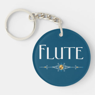 Flute Decorative Line Key Ring