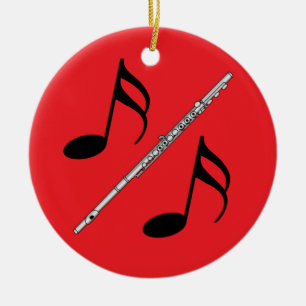 Flute Drawing Ceramic Tree Decoration