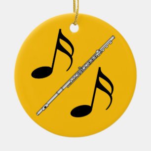 Flute Drawing Ceramic Tree Decoration