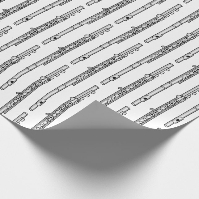 Flute Drawing Pattern Wrapping Paper (Corner)