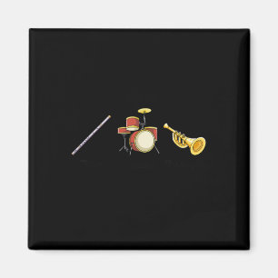 Flute Drums Trumpet Band Instruments Subtle Anti T Magnet