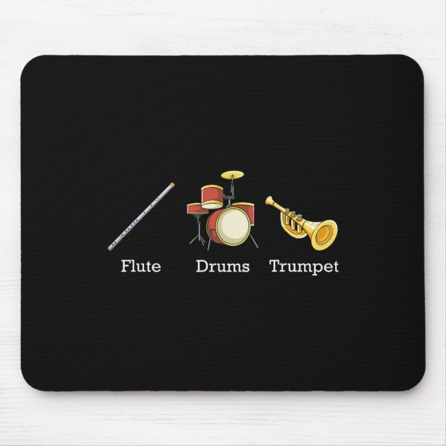 Flute Drums Trumpet Nd Instruments Subtle Anti Tru Mouse Pad (Front)