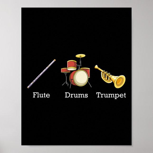 Flute Drums Trumpet Nd Instruments Subtle Anti Tru Poster (Front)