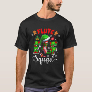 Flute Elf Squad Christmas Instrumentalist Team Mus T-Shirt