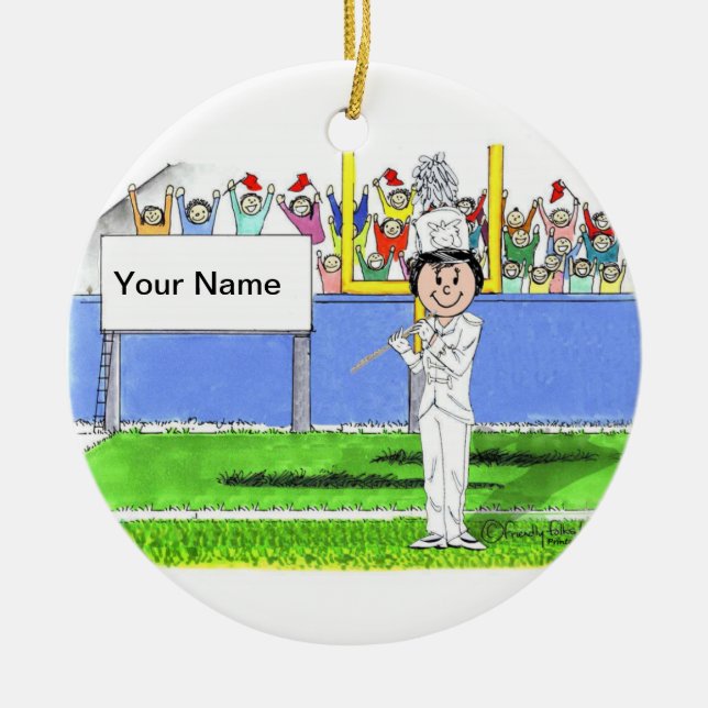 Flute - Female Ceramic Tree Decoration (Front)