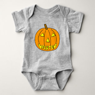 Flute Halloween Pumpkin Baby Bodysuit