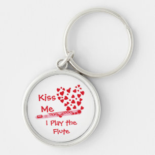 Flute Hearts Key Ring