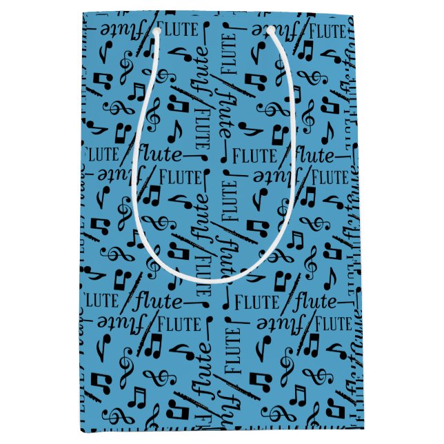 Flute Instrument Medium Gift Bag (Front)