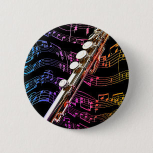 Flute is my Passion_ 6 Cm Round Badge