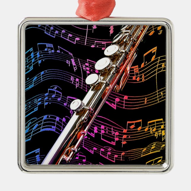 Flute is my Passion_ Metal Tree Decoration (Front)
