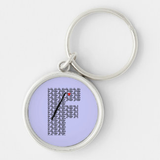 Flute Letter F Key Ring