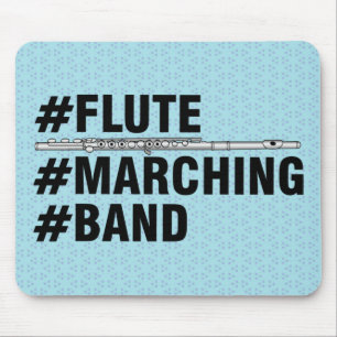 Flute Marching Band Hashtags Mouse Pad
