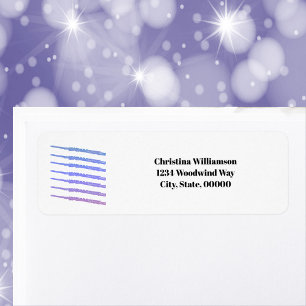Flute Music Colourful Persoanlize Return Address 