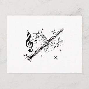 Flute Music   Flautist Musical Instrument Gift Postcard