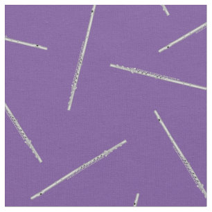 Flute Music Musician Room Decor Purple Fabric